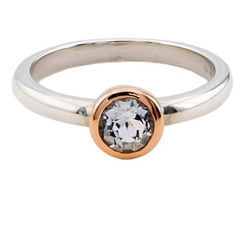 Silver & 9ct Gold Clogau Ring size M